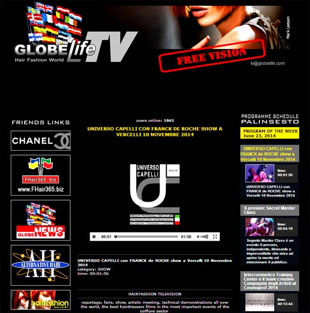 UNIVERSO CAPELLI con FRANCK DE ROCHE - GLOBElife.TV