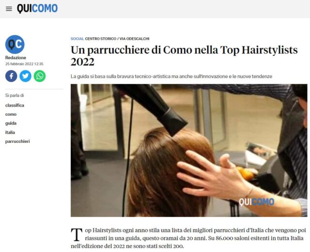 COMO ❤️ - Angela Pozzuoli nella TOP HAIRSTYLISTS 2022 COMO ❤️ - Angela Pozzuoli nella TOP HAIRSTYLISTS 2022