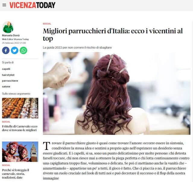 VICENZA TODAY ❤️ - Tre Vicentini nella TOP HAIRSTYLISTS 2022 VICENZA TODAY ❤️ - Tre Vicentini nella TOP HAIRSTYLISTS 2022