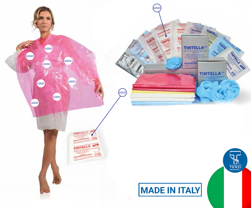 Mantelle personalizzate ❤️: produzione conto terzi per parrucchieri e centri estetici by TERZI INDUSTRIE