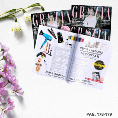 i 100 ❤️ TOP RIVENDITORI ITALIANI di Prodotti Professionali per PARRUCCHIERI sono pubblicati sulla rivista GRAZIA !