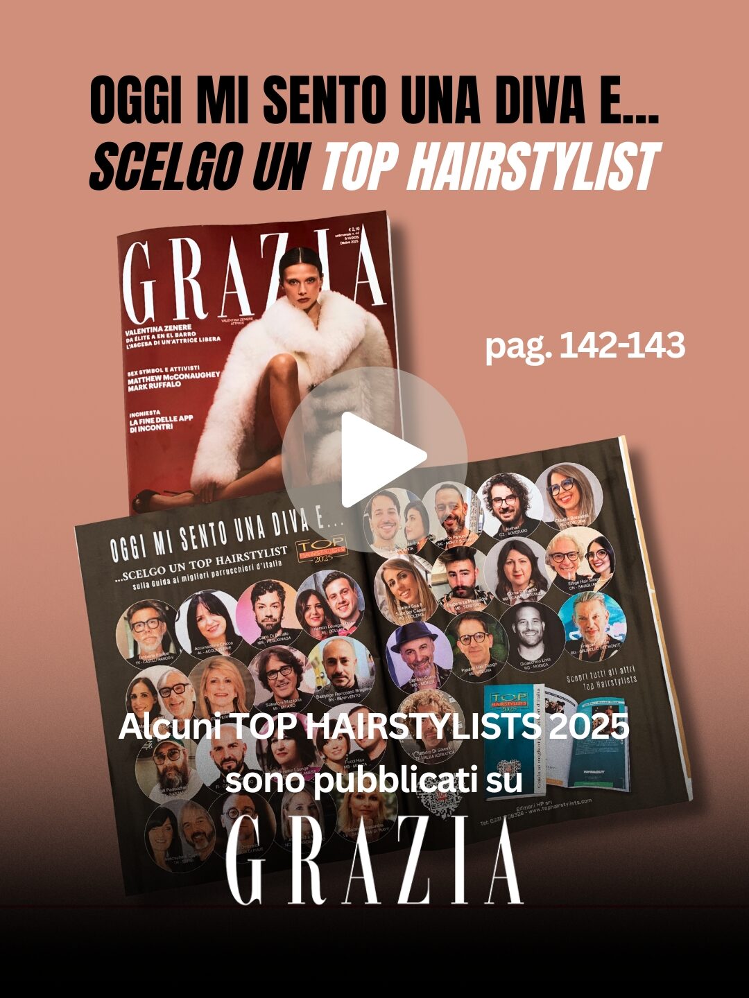 GRAZIA ❤️ pubblica le foto dei TOP HAIRSTYLISTS 2025 – Guida ai Migliori Parrucchieri d’Italia !